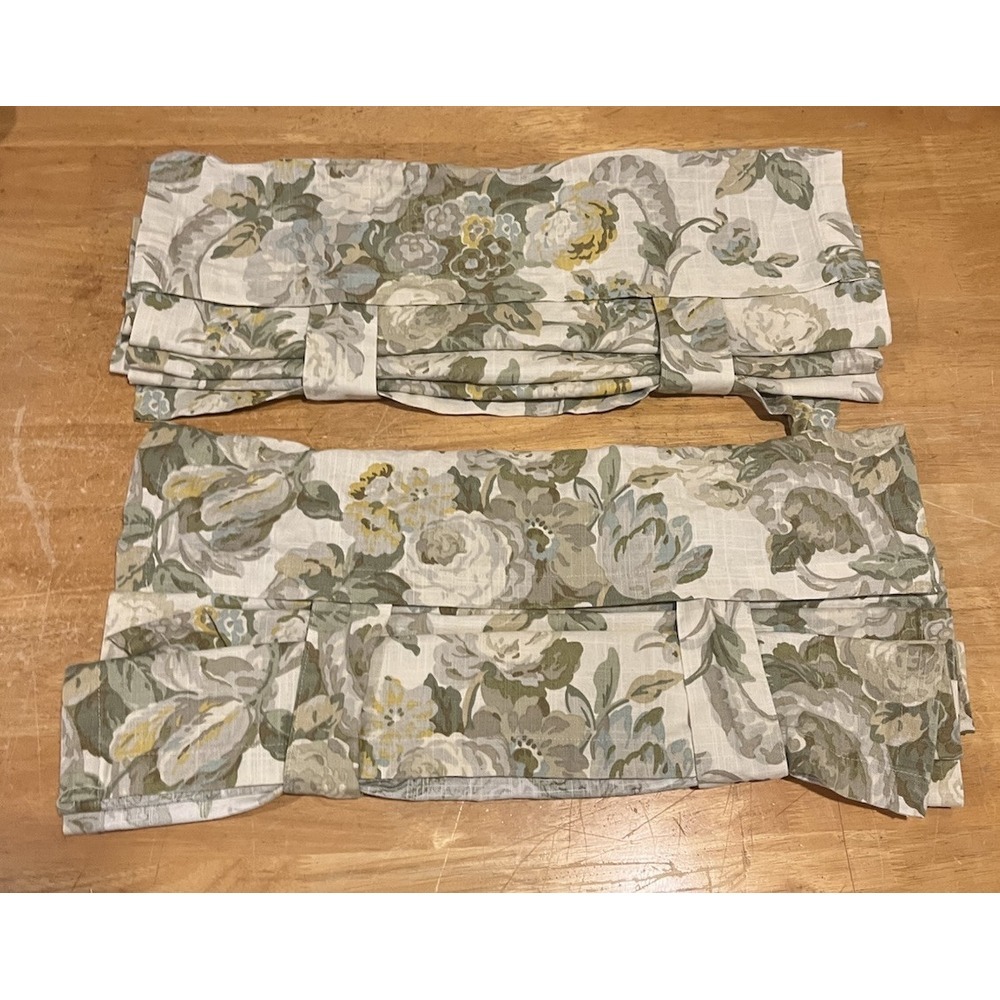 Waverly Spring Bling Roman Shades Curtain Panels 24x66"‎